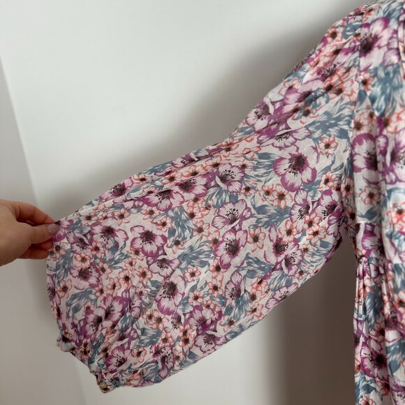 Isabel Marant Etoile Mid-Length Floral V-Neck Dress Size FR 36 - Picture 8 of 11